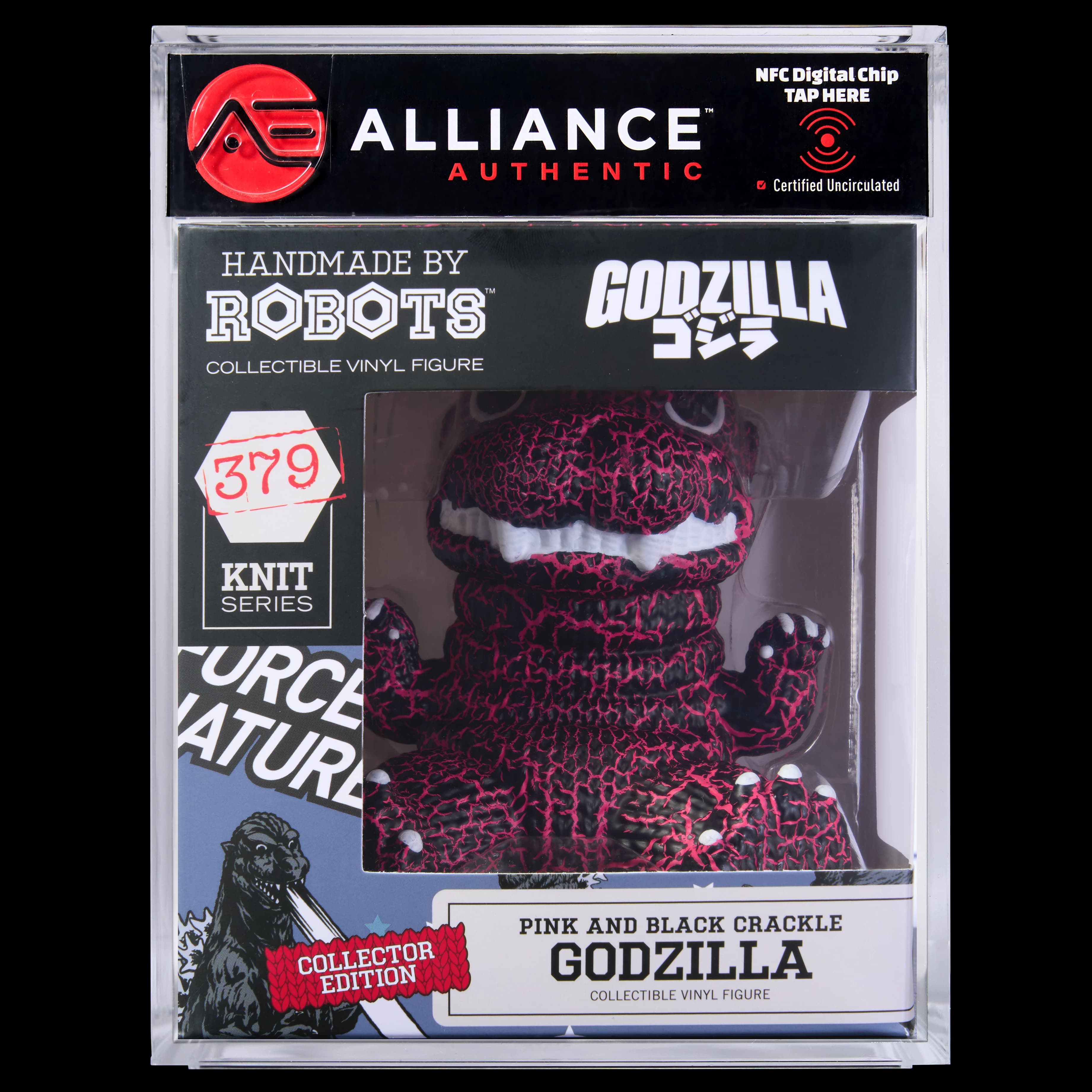 Front image of "Godzilla - Godzilla #379 (Pink & Black Crackle)"