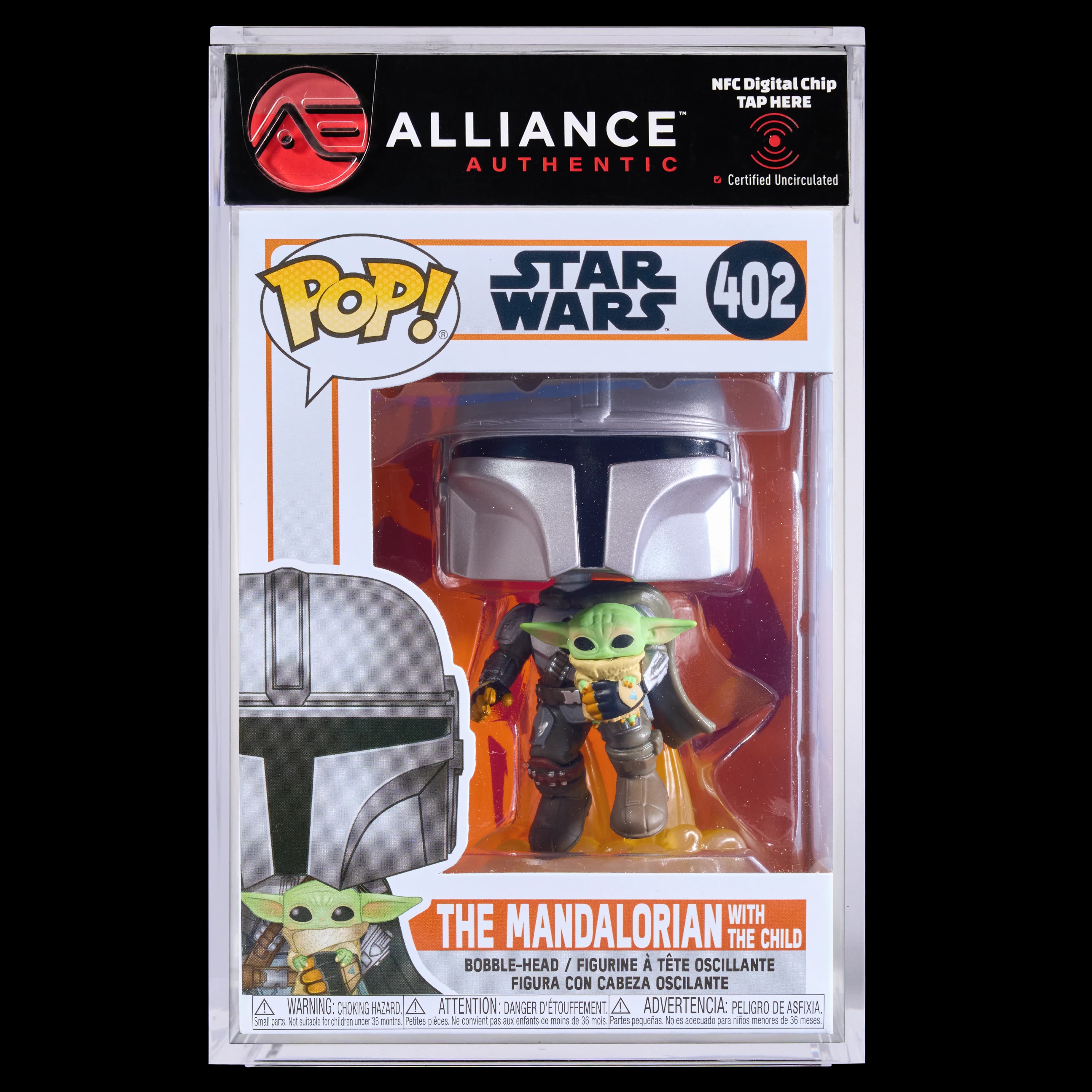 Front image of "FUNKO POP! Star Wars - The Mandalorian The Mandalorian with the Child"