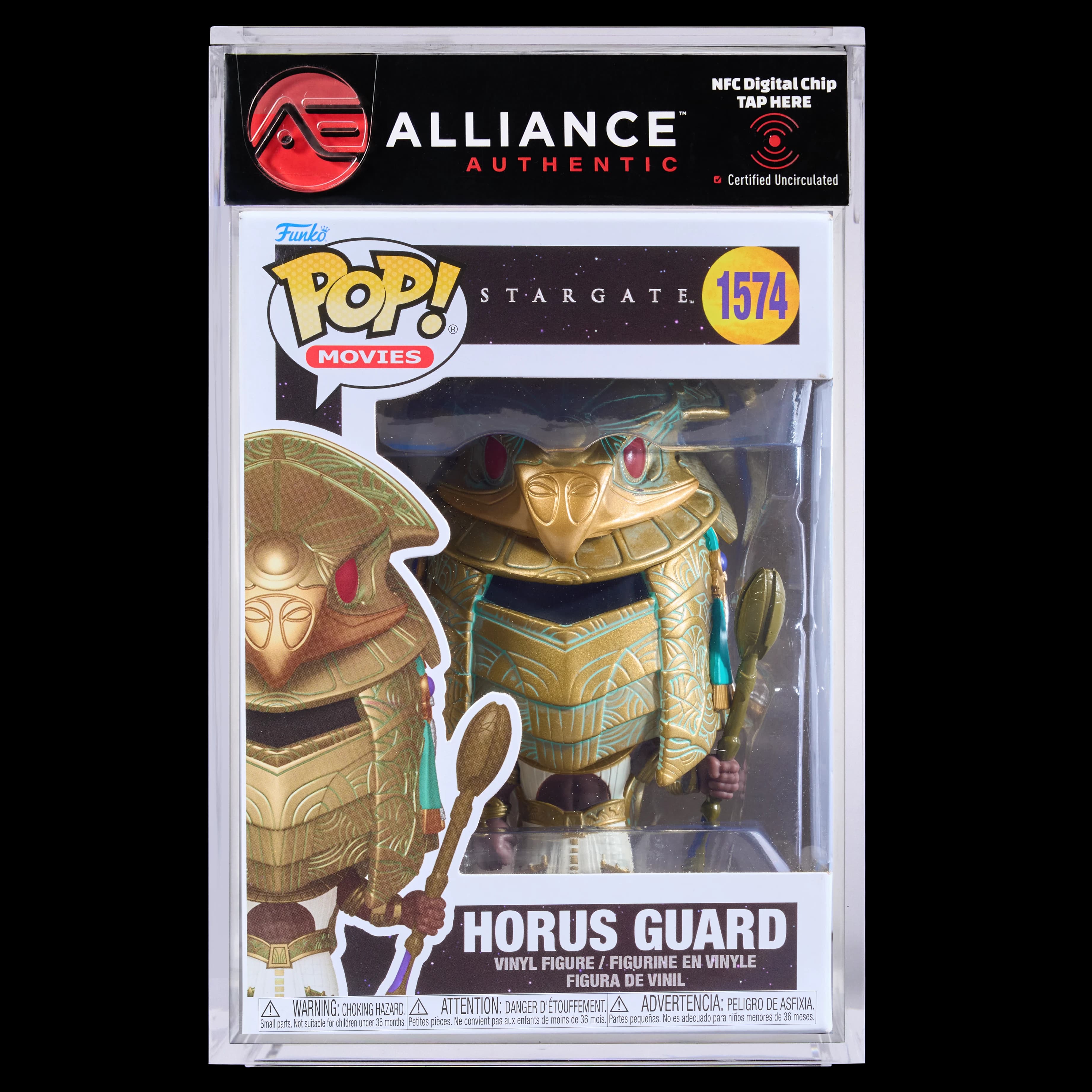 Front image of "Funko Pop! Movies - Stargate Horus Guard (Metallic)"